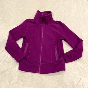 Calvin Klein Performance Size Medium Purple Full Zip Fleece Athletic Jacket